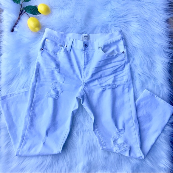J. Crew Vintage crop jean in destroyed white - Picture 2 of 7